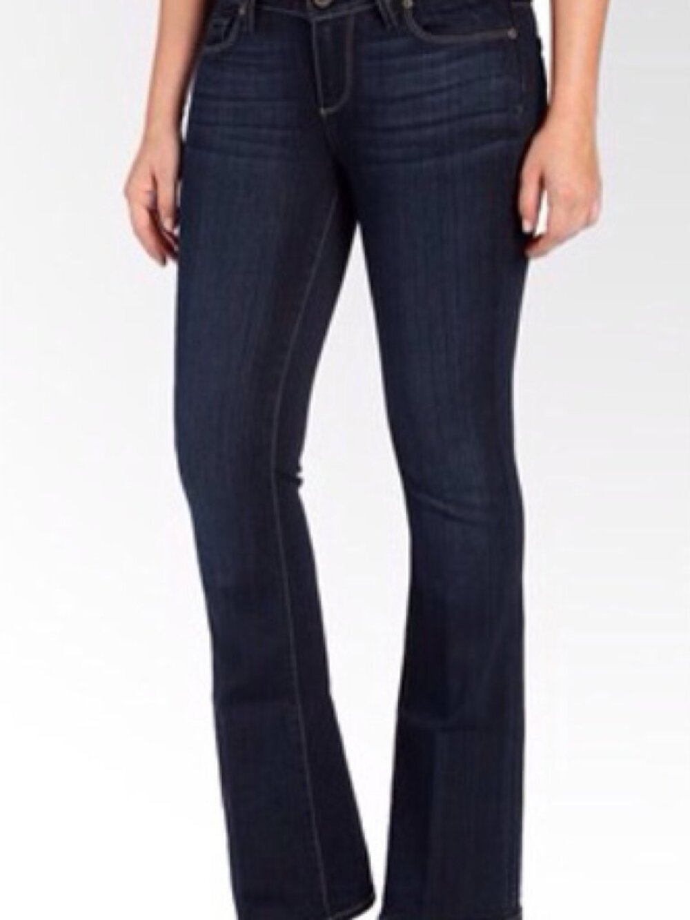 PAIGE Bel Air Classic Rise Bootcut Jeans Dark Wash Y2K Flare Denim 26
